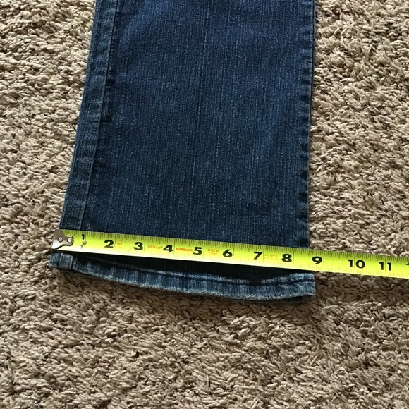 Saza Women's Jeans Size 9 Back Pocket Flaps Denim Minimal Factory Distressing - Picture 5 of 12